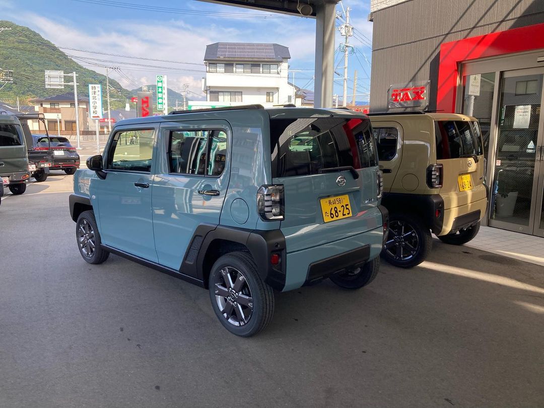 タフト サンドベージュとレイクブルー